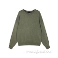 Oversize thick washed retro men's sweater